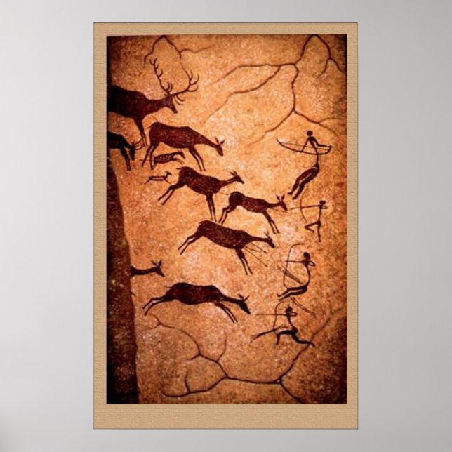 Póster Caza de Lascaux Stag (Frente)