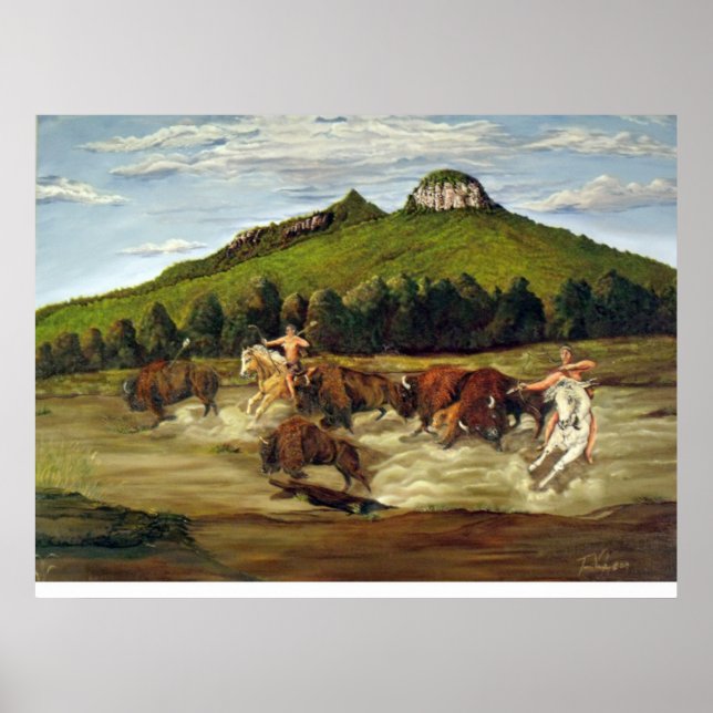 Póster Caza de montaña piloto (Frente)