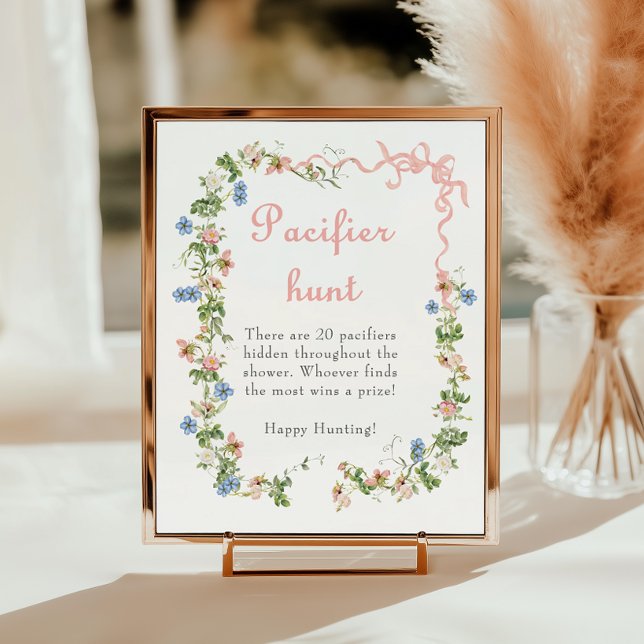 Póster Caza de Pacificadores Baby Shower de Flor Rosada (Subido por el creador)