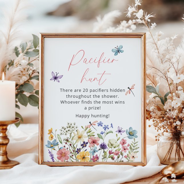 Póster Caza de Pacificadores de Baby Shower con mariposa  (Subido por el creador)