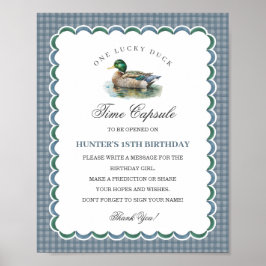 Póster Caza de pato Mallard Gingham Capsule de cumpleaños