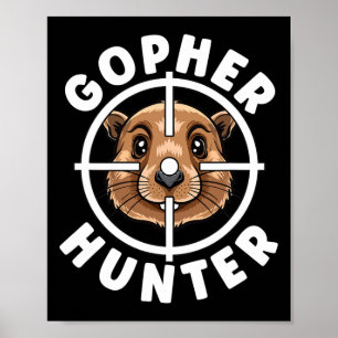 Póster Caza de Trampa de Gopher Hunter Crosshens