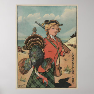Póster Caza de Turquía de la acción de gracias del