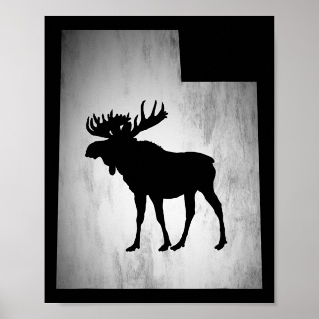 Póster Caza de Utah Moose (Frente)