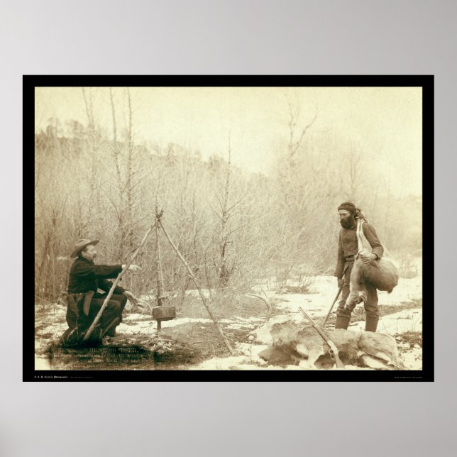 Póster Caza de venados en Deadwood Dakota del Sur 1887 (Frente)