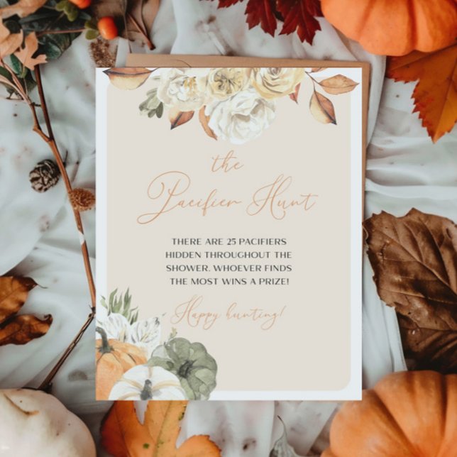 Póster Caza del Pacificador Baby Shower de calabaza (Subido por el creador)