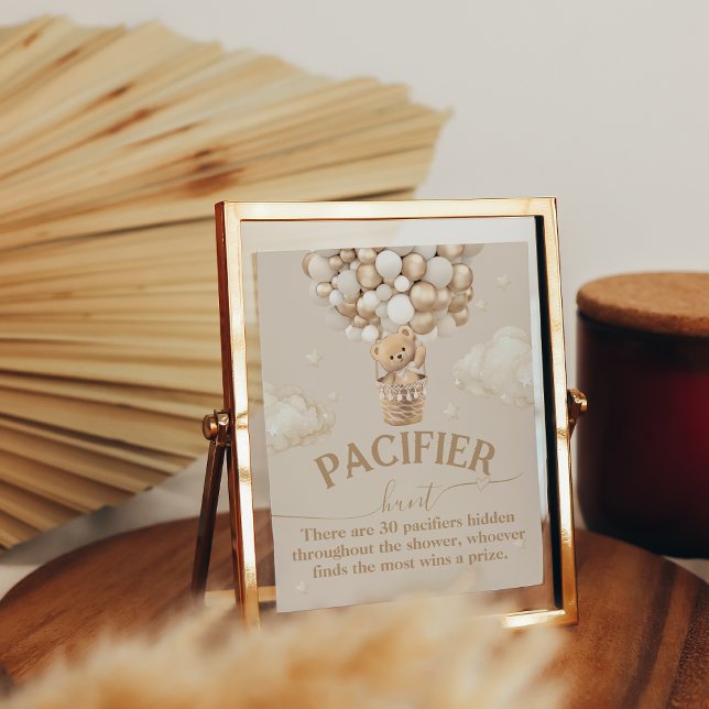 Póster Caza del Pacificador Baby Shower del globo de Oso  (Subido por el creador)