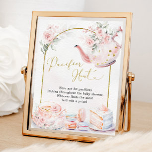 Póster Caza del Pacificador del Fiesta de té de Baby Show