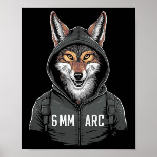 Póster Caza deportiva de tiro de Coyote Arco de 6 mm