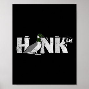Póster Caza divertida de aves en el norte de Honk en gans