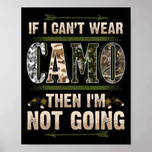 Póster Caza divertida de camo Cazadores Buck Deer Country