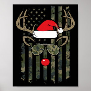 Póster Caza divertida de ciervos Whitetail Buck Bow Hunte
