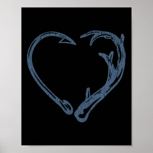 Póster Caza Divertida De Pescador Y Cobertizo Caza Pesca 