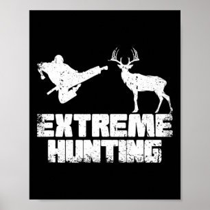 Póster Caza Extrema divertida Marcial de Deer Karate Kara