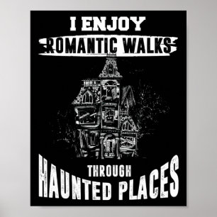 Póster Caza fantasma de camiseta graciosa de lugares embr