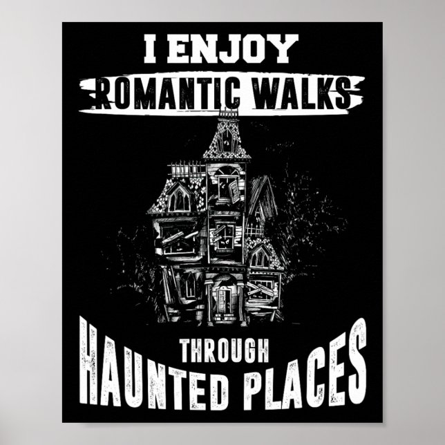 Póster Caza fantasma de camiseta graciosa de lugares embr (Frente)