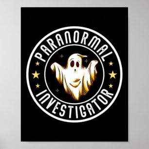 Póster Caza fantasma de fantasma de investigador paranorm
