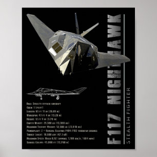 Póster Caza furtivo F-117 Nighthawk-espec