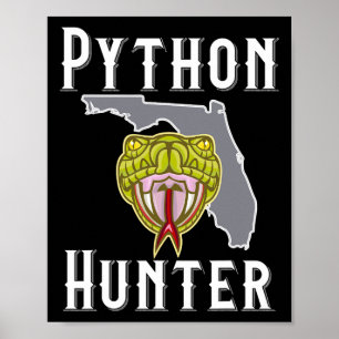 Póster Caza invasiva de pitones en Florida