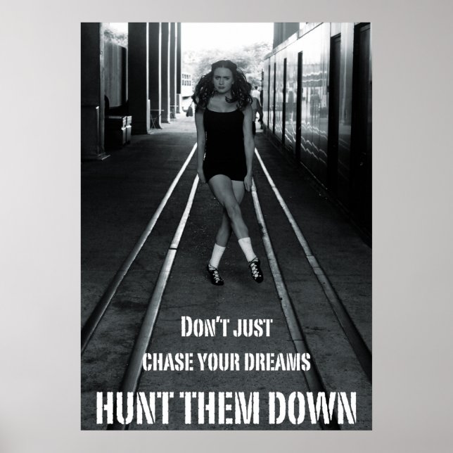 Póster Caza tus sueños con Poster de danza irlandés (Frente)