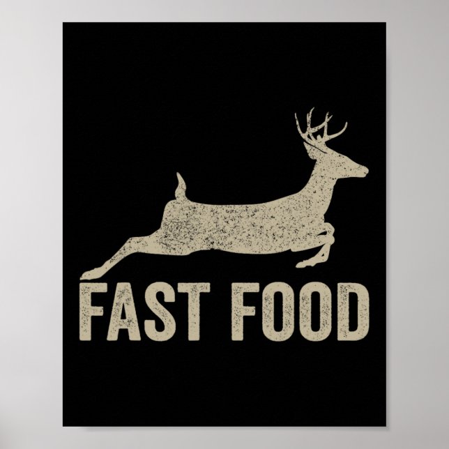 Póster Cazador de ciervos de comida rápida - Camiseta div (Frente)