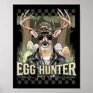 Póster Cazador De Huevos Ciervo Ciervo Macho Gorra Byckwa