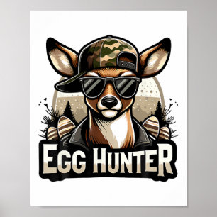 Póster Cazador De Huevos Ciervo Ciervo Macho Gorra Byckwa