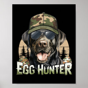 Póster Cazador de huevos de Pascua vintage gorra camuflaj