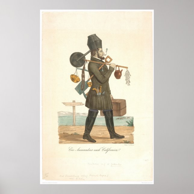 Póster Cazador de oro yendo a CA. (0631A) (Frente)