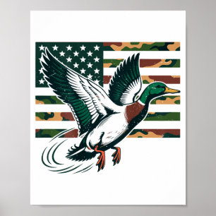 Póster Cazador de patos camuflado juvenil Mallard Camufla
