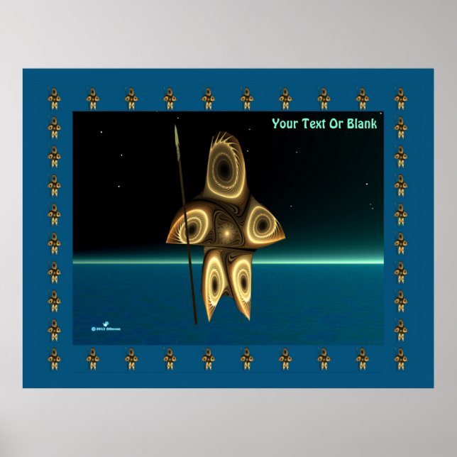 Póster Cazador inuit fractal (Frente)