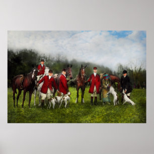 Póster Cazador - la caza de zorro - Cuenta-ho 1924