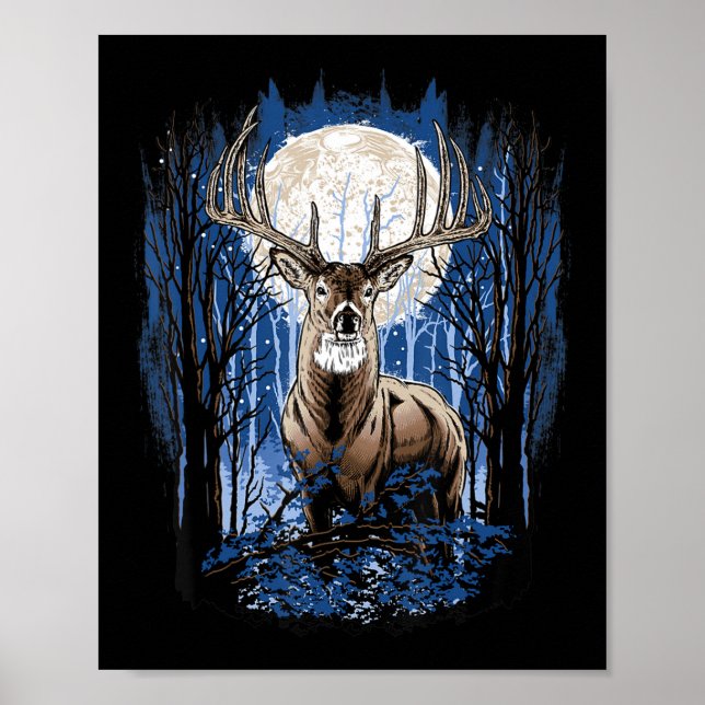 Póster Cazadores de ciervos Caza de Big Whitetail (Frente)