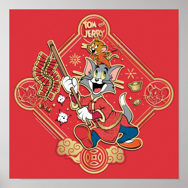 Póster Cazadores de luz de Tom y Jerry (Frente)