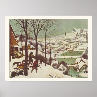 Póster Cazadores en el Pieter de Nieve Brueghel el Mayor