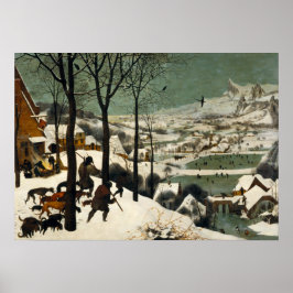 Póster Cazadores en la nieve de Pieter Bruegel el anciano