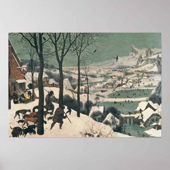 Póster Cazadores en la nieve - enero de 1565 (Frente)