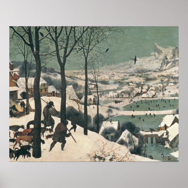 Póster Cazadores en la nieve - enero de 1565 (Frente)