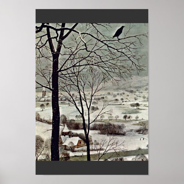 Póster Cazadores En La Nieve (Mes De Enero) (Frente)