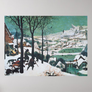Póster Cazadores en la nieve, por Pieter Bruegel