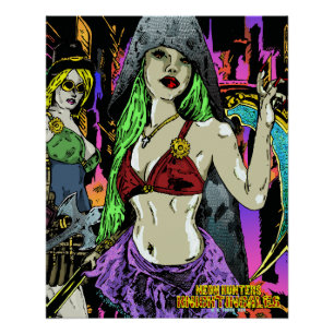 Póster Cazadores Neon: Knightingales
