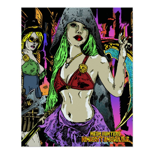 Póster Cazadores Neon: Knightingales (Anverso)