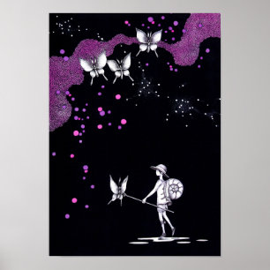 Póster Cazando en una noche de verano.