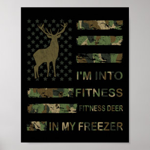 Póster Cazando estoy en aptitud cazador divertido de cier