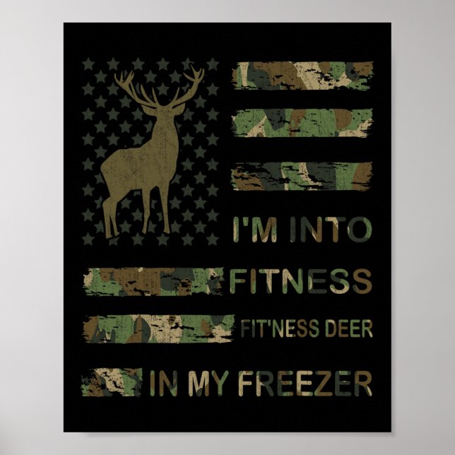 Póster Cazando estoy en aptitud cazador divertido de cier (Frente)