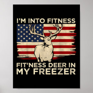 Póster Cazándome En El Fitness De Ness Deer Freezer Men