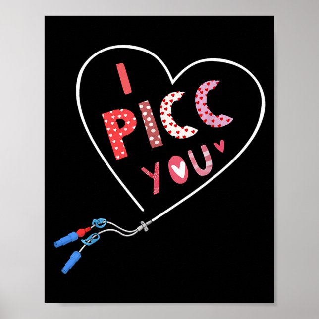 Póster Cc Heart Valentine Vascular Access Team Cc Iv Nurs (Frente)