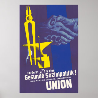 Póster CDU Election Poster 1946 Are you demanding