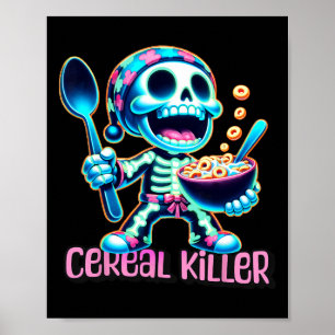 Póster Ce de desayuno divertido para asesina de cereales