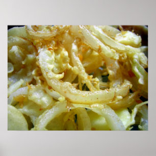 Póster Cebollas fritas profundas